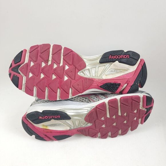 Saucony Women's Progrid Ride 5 Jogging Running Pink silver Size 9 Shoes Sneakers - Picture 5 of 9